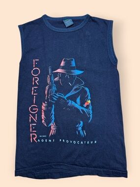 Vintage 1980s Foreigner Agent Provocateur Tank Top Shirt Women’s Small Vtg 80s